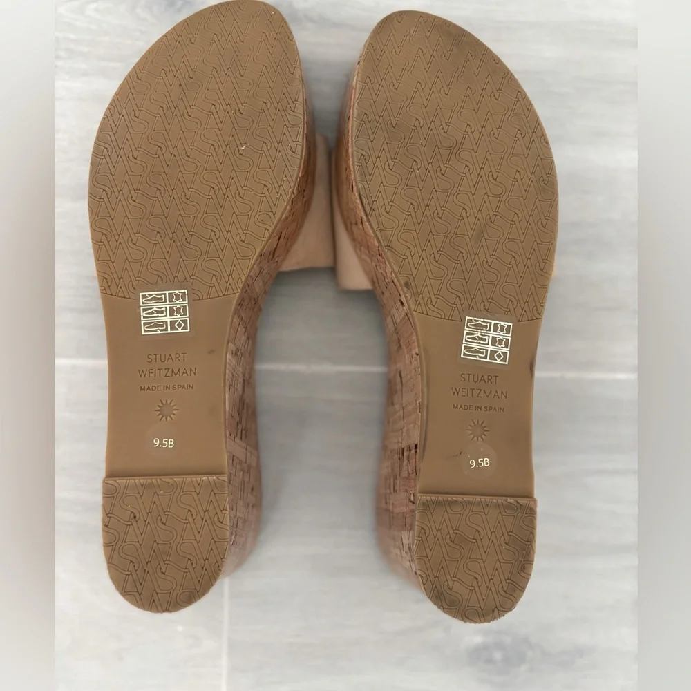 STUART WEITZMAN Summer Suede Wedge Sandals In Neutral Size US 9.5 $ 375